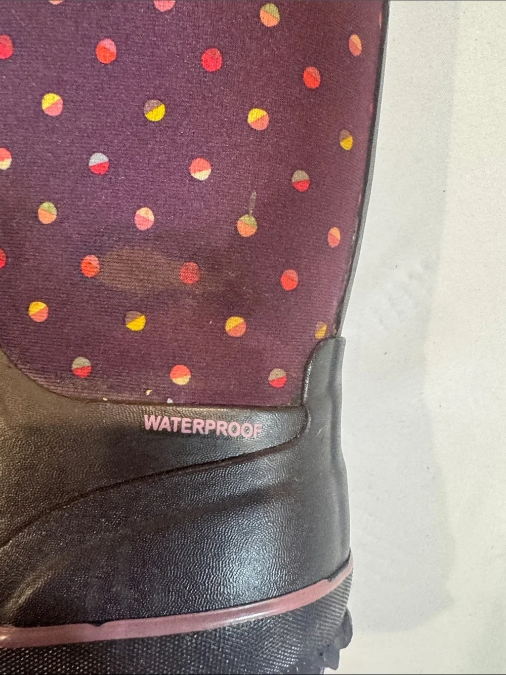 Target Kids Purple Polka Dot Rain & Snow Boots